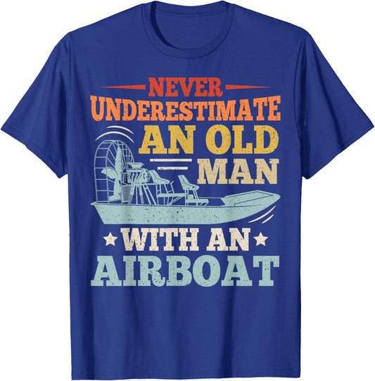 Swamp Boat and Airboat Design for an Airboat fan T-Shirt - T-Shirt | Royal