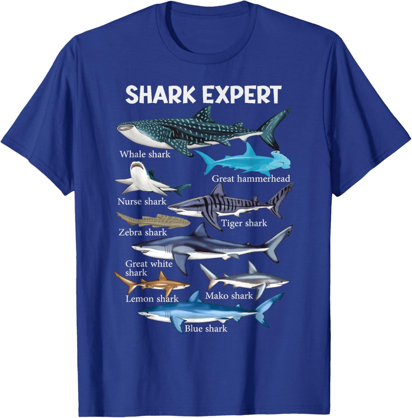 Shark for Kids , Adult & Toddler Boys Shark T-Shirt - T-Shirt | Royal