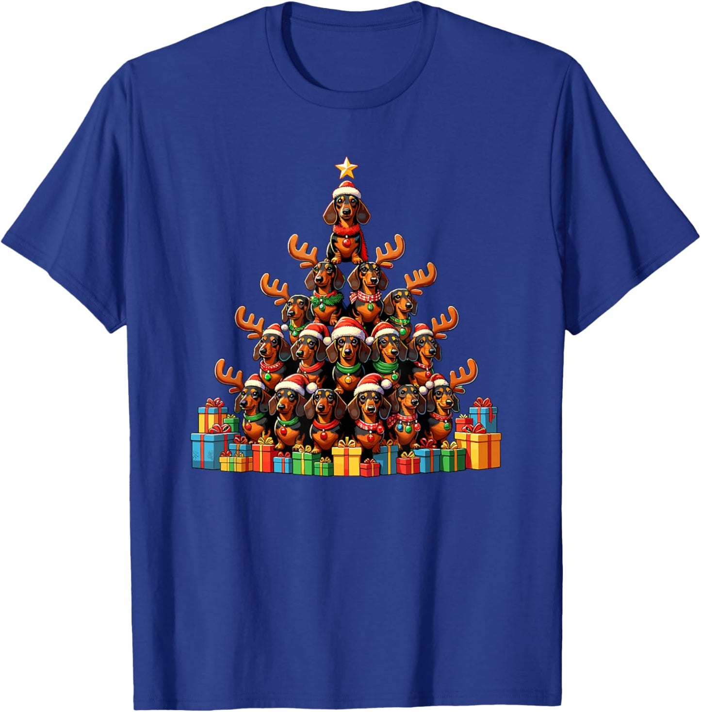 Christmas Tree Dachshund Dog Dachshunds Doxie T-Shirt - T-Shirt | Royal
