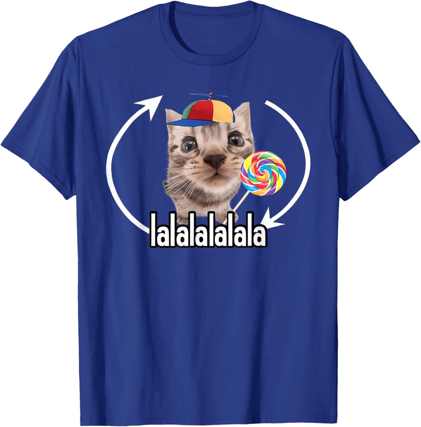 Silly Cat With Lollipop Meme T-Shirt - T-Shirt | Royal