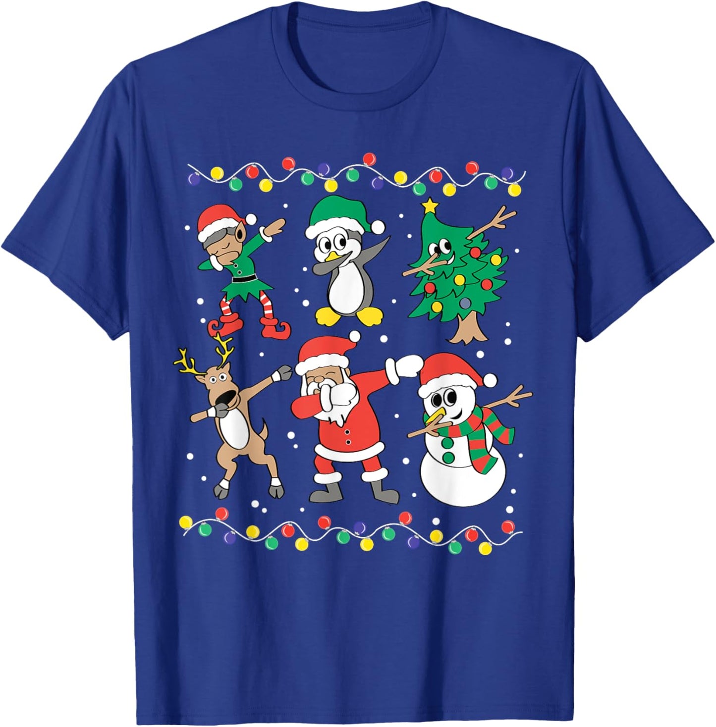Dabbing Santa Elf Friends Funny Christmas Boy Girl Men Xmas T-Shirt - T-Shirt | Royal
