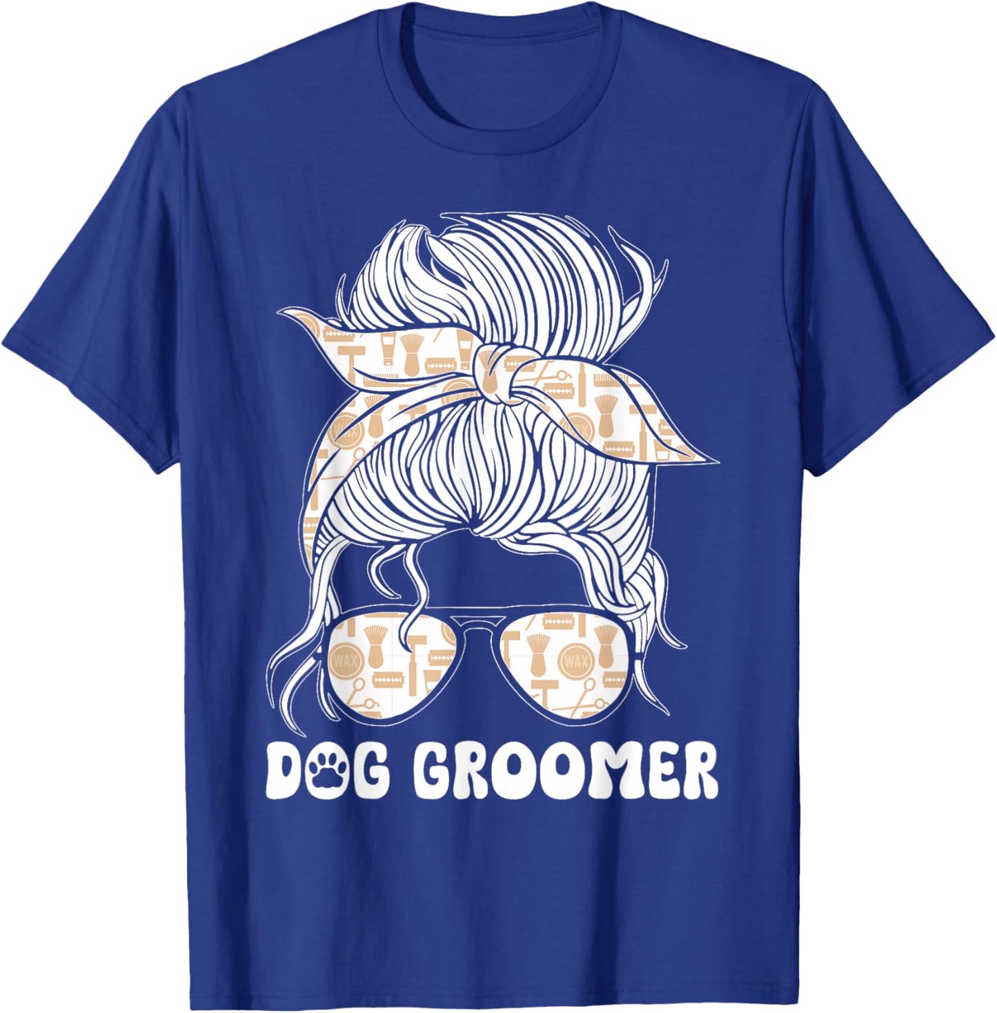Funny Dog Groomer Puppies Pet Grooming Job Salon T-Shirt - T-Shirt | Royal