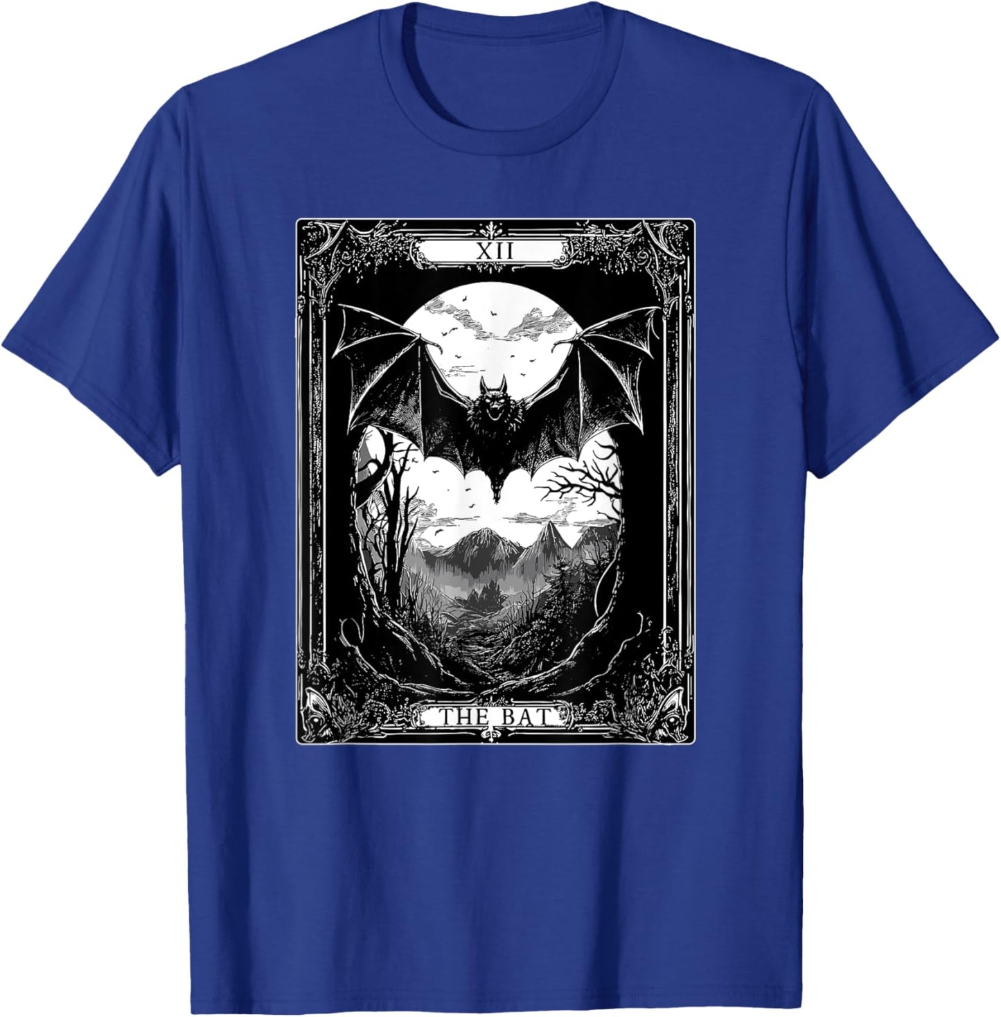 The Bat Tarot Card Vintage Gothic Halloween T-Shirt - T-Shirt | Royal