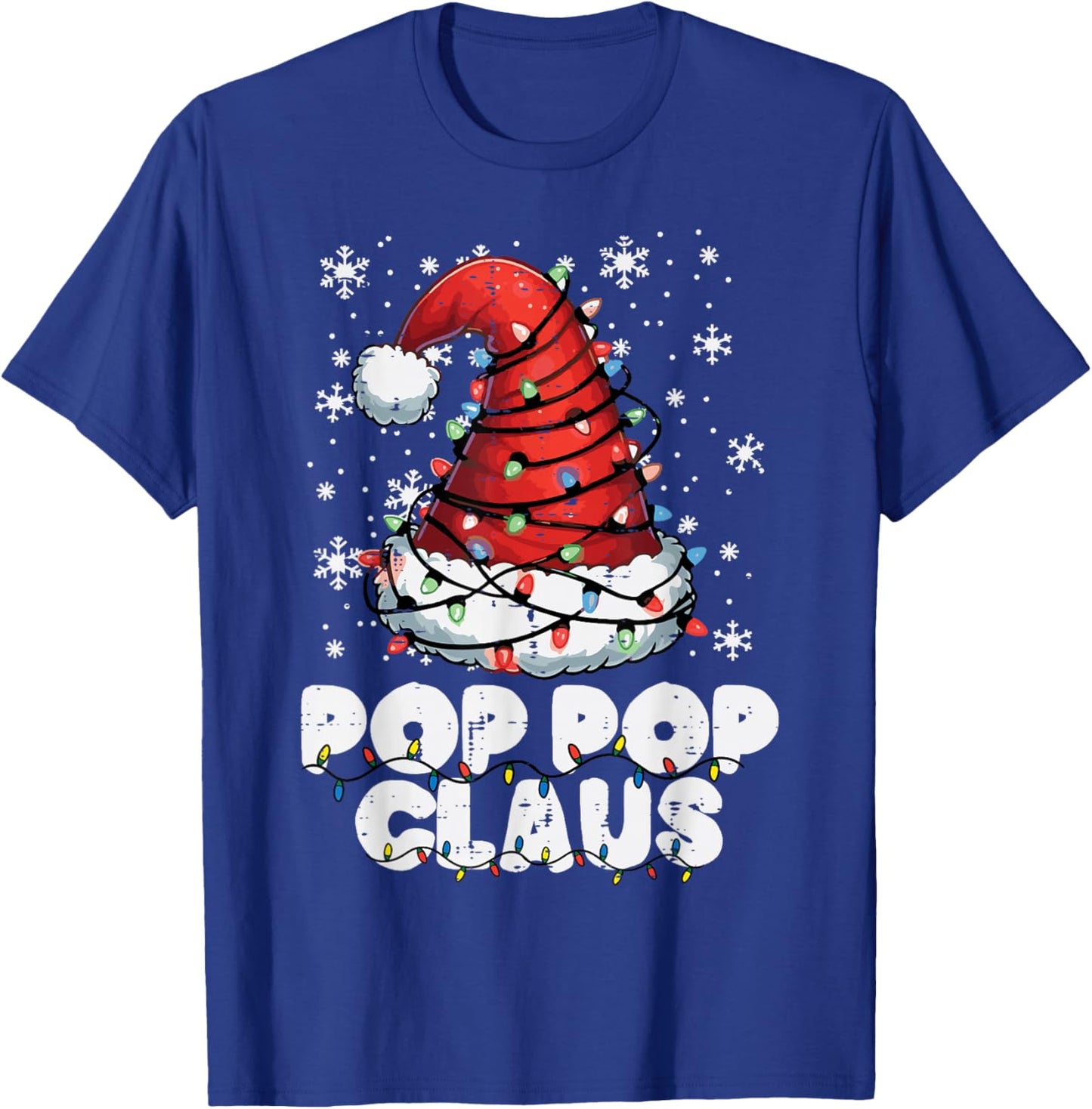 Christmas Grandpa Pop Pop Clause Xmas Papa Family Match Men T-Shirt - T-Shirt | Royal