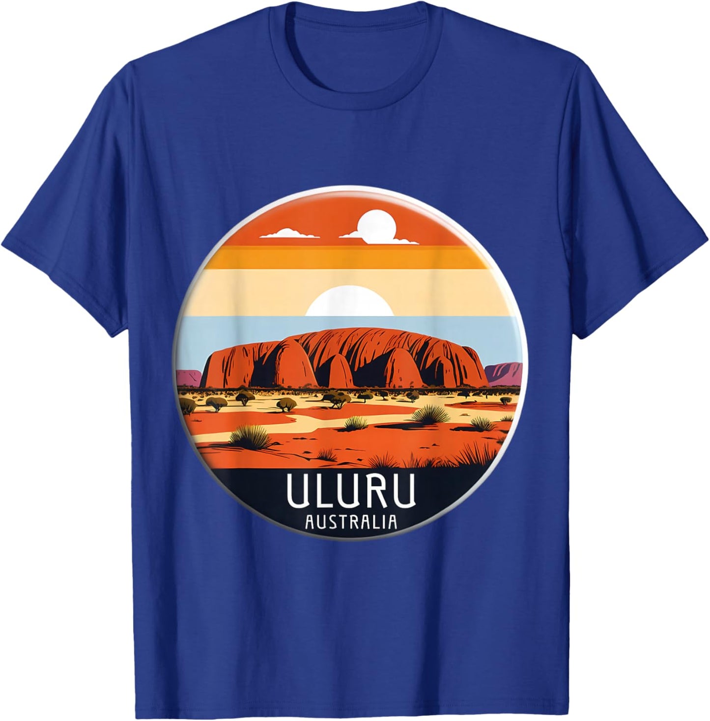 Uluru Australia Souvenir Ayers Rock Memorabilia Vintage Sun T-Shirt - T-Shirt | Royal