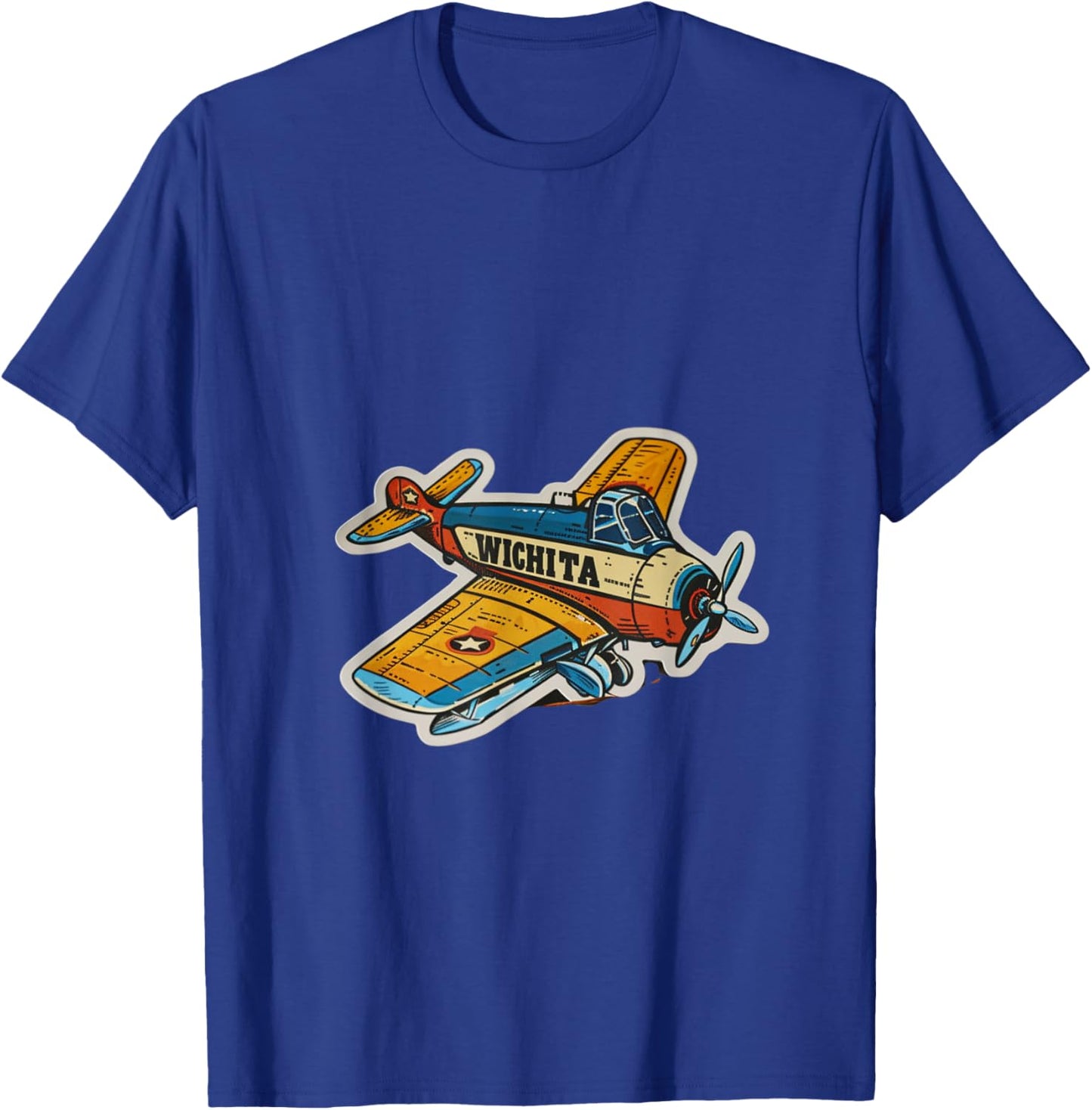 Wichita Kansas Airplane History Aviation Midwest Flying Fun T-Shirt - T-Shirt | Royal