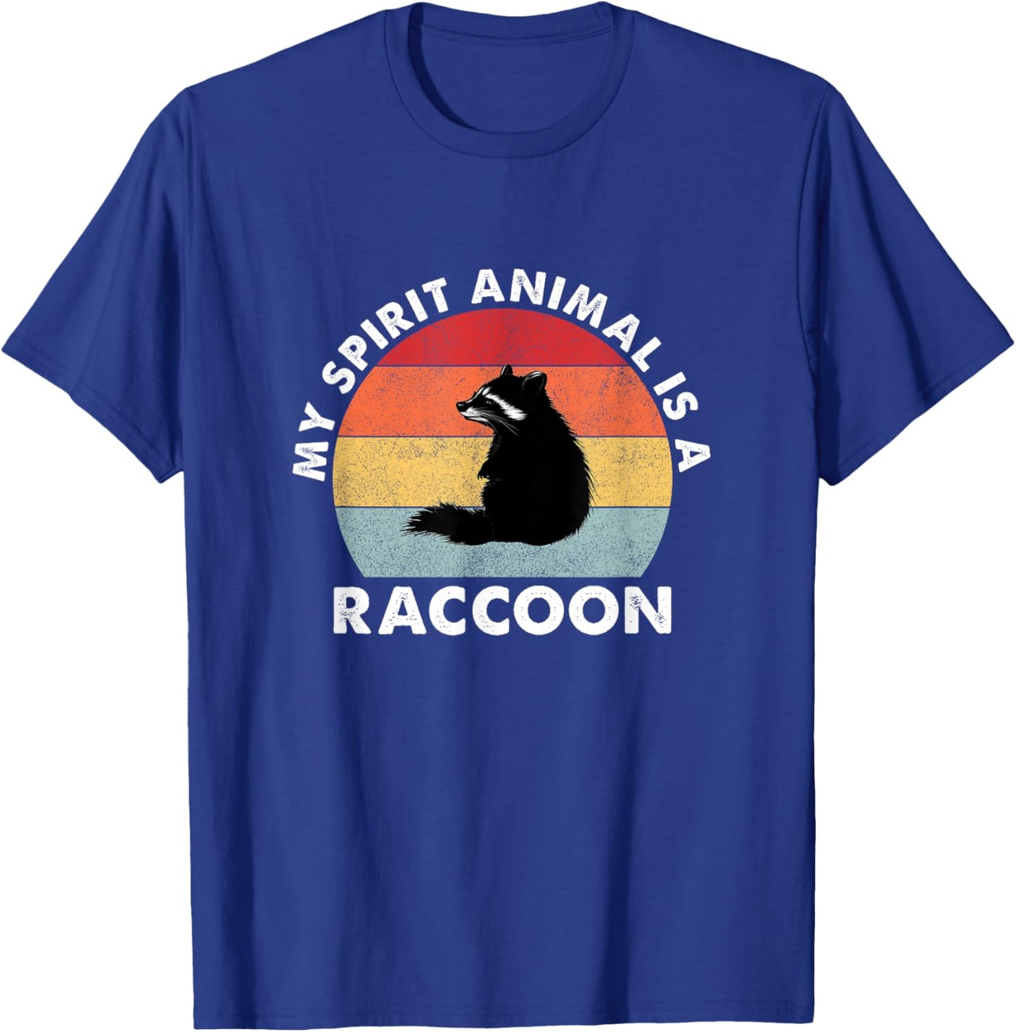 Vintage My Spirit Animal is a Raccoon T-Shirt - T-Shirt | Royal