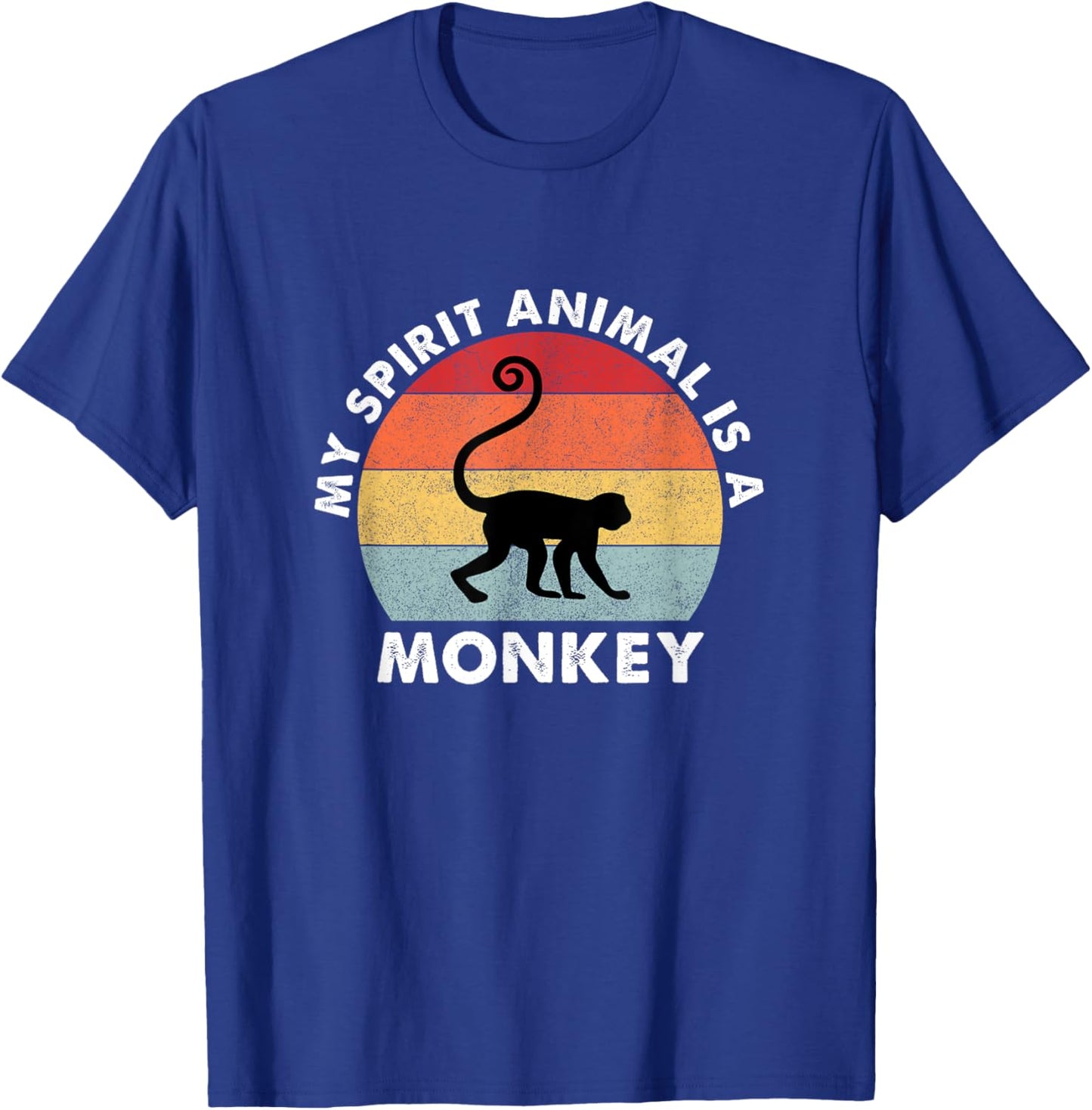 Vintage My Spirit Animal is a Monkey T-Shirt - T-Shirt | Royal