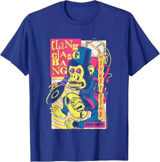 Call Of Duty Monkey Bomb Clang Clang Bang Vintage T-Shirt - T-Shirt | Royal