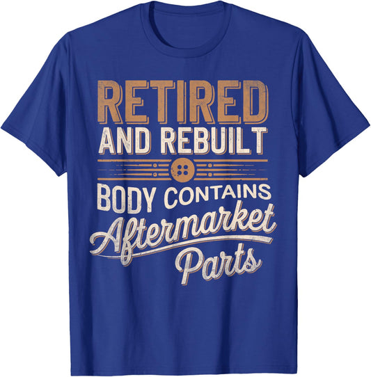 Adults Black Small Retro-Modern Short Sleeve Retirement T-Shirt - T-Shirt | Royal