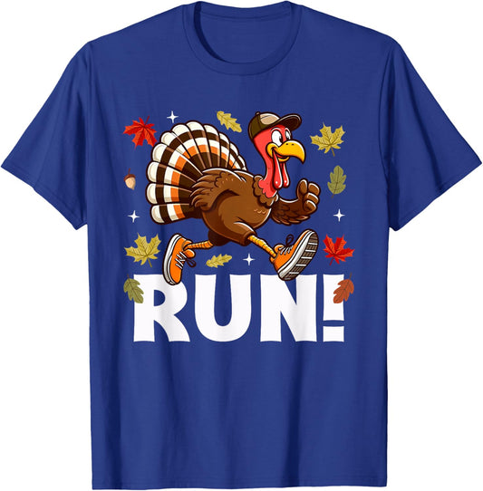 Turkey Run Costume Thanksgiving Running Turkey Trot T-Shirt - T-Shirt | Royal
