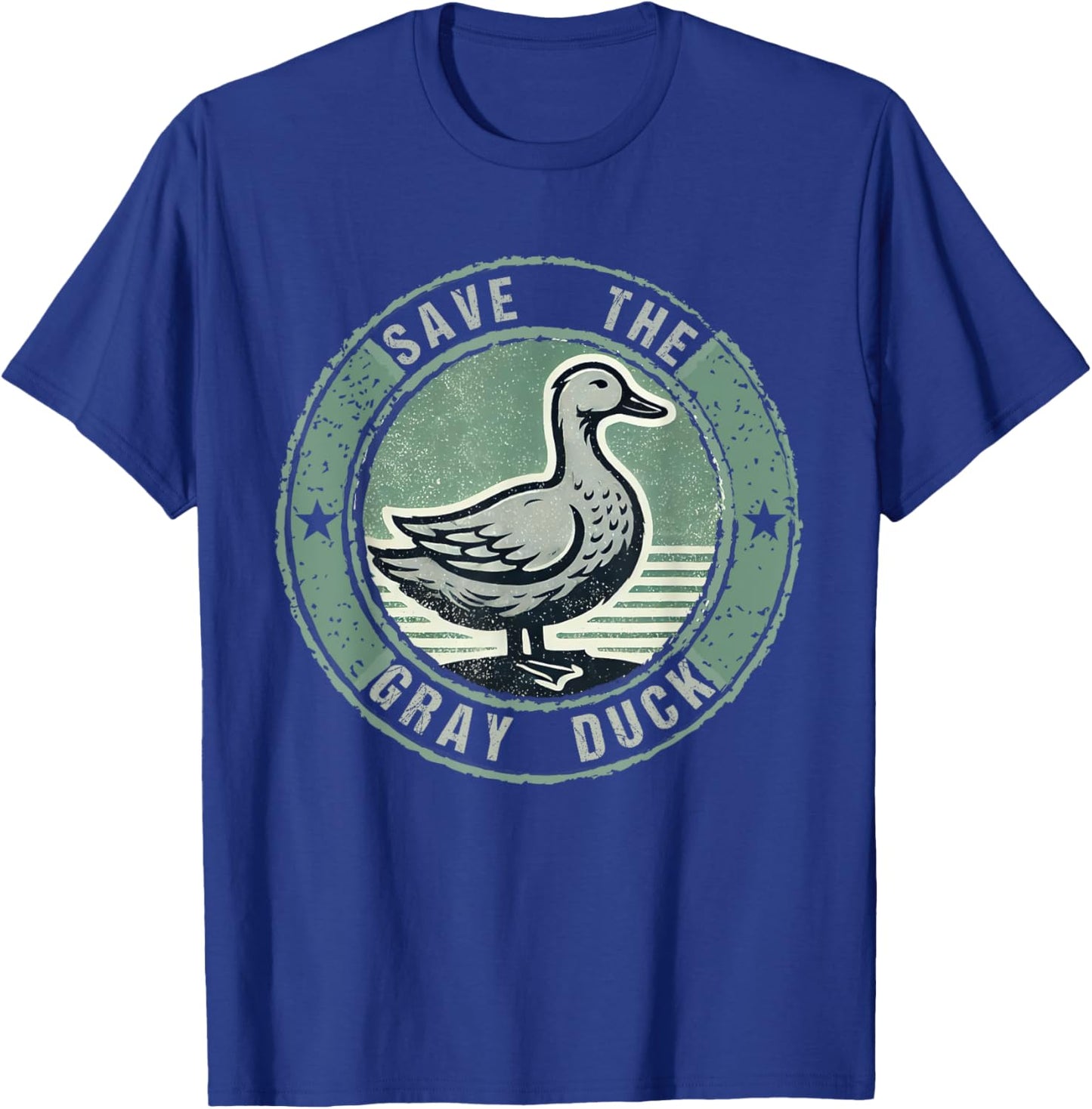 Funny Save The Gray Duck Vintage Black Small T-Shirt - T-Shirt | Royal