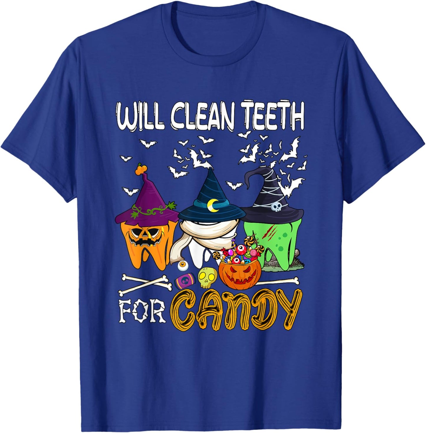 Will Clean Teeth For Candy Christmas Dentis Lover Team T-Shirt - T-Shirt | Royal
