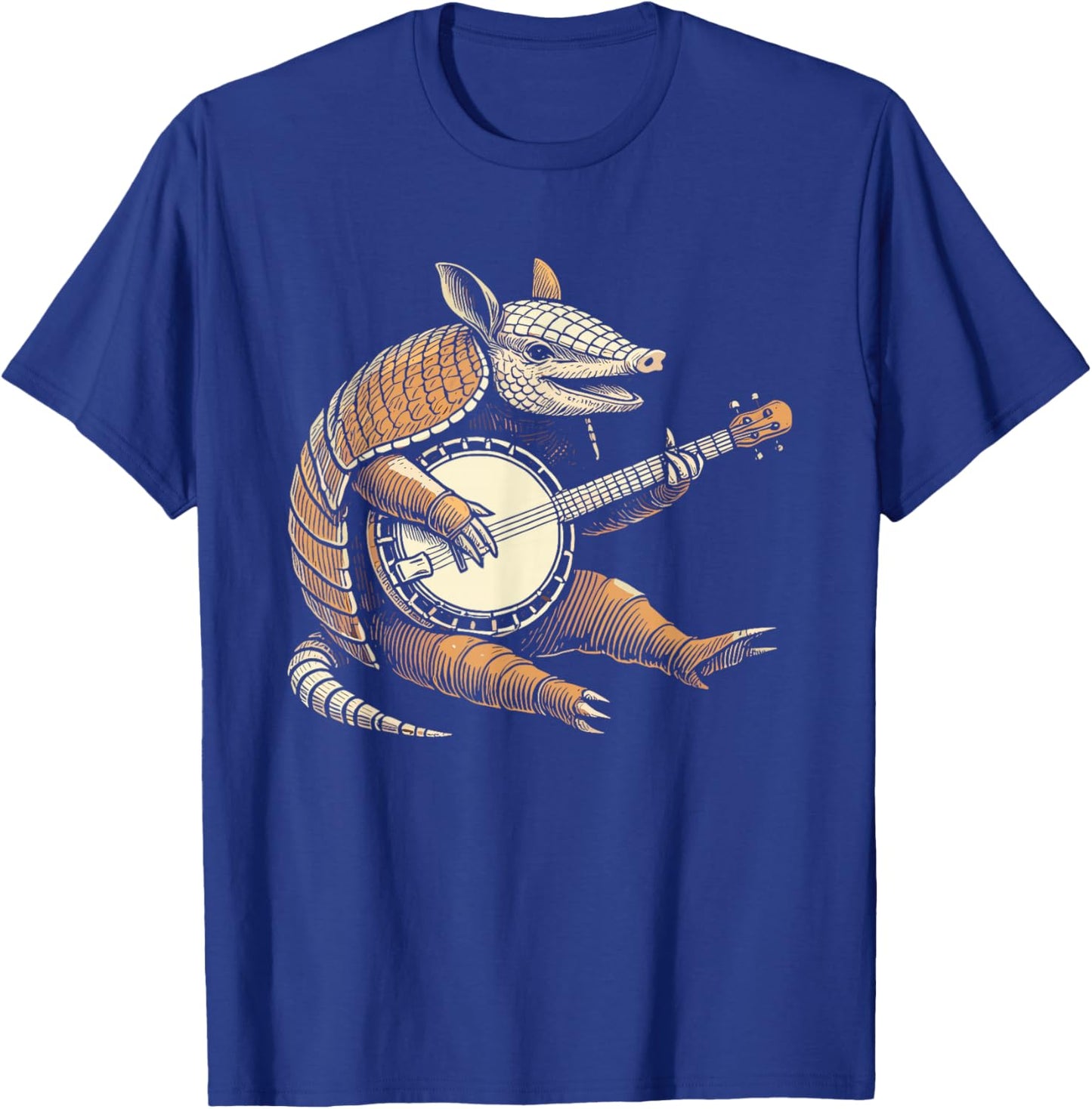 Banjo Armadillo String Instrument Finger Picking Banjo T-Shirt - T-Shirt | Royal