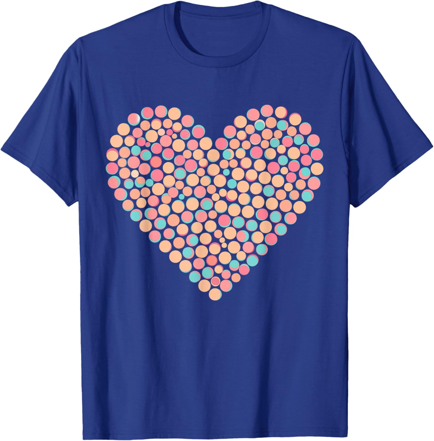 Colorful Heart Polka Dot T-Shirt - T-Shirt | Royal