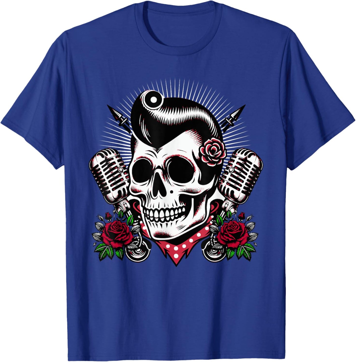 Rockabilly Greaser Rebel Gothic Psychobilly 50s Sock Hop T-Shirt - T-Shirt | Royal