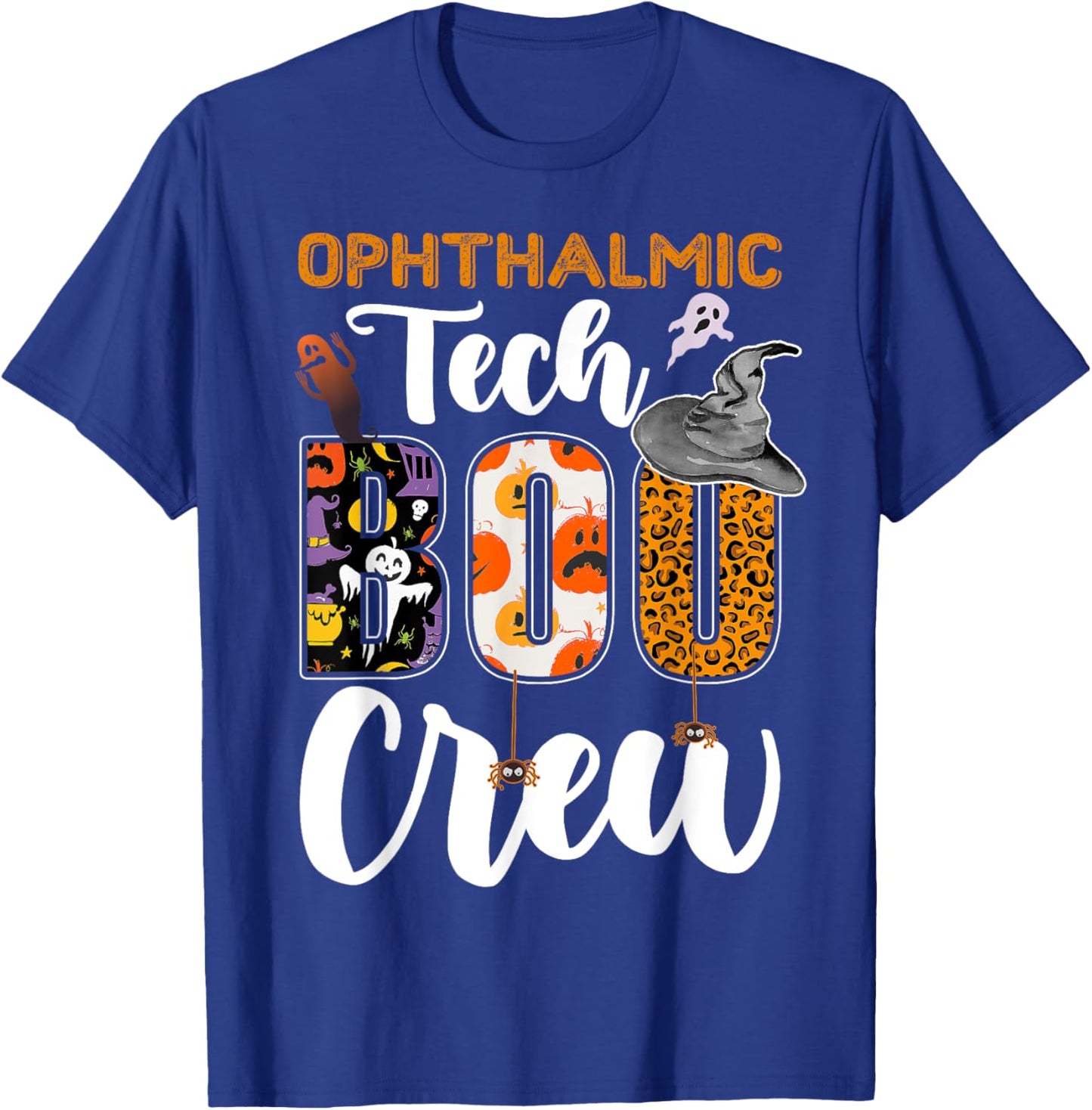 Ophthalmic Tech Boo Crew Halloween Matching Technician T-Shirt - T-Shirt | Royal