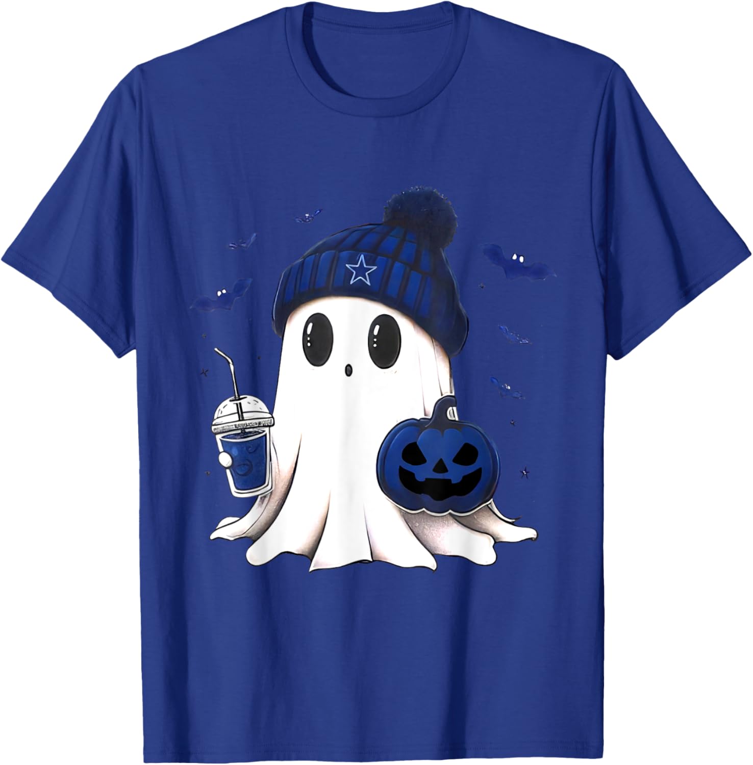 Vintage Dallas Ghost Halloween Men Kids T-Shirt - T-Shirt | Royal