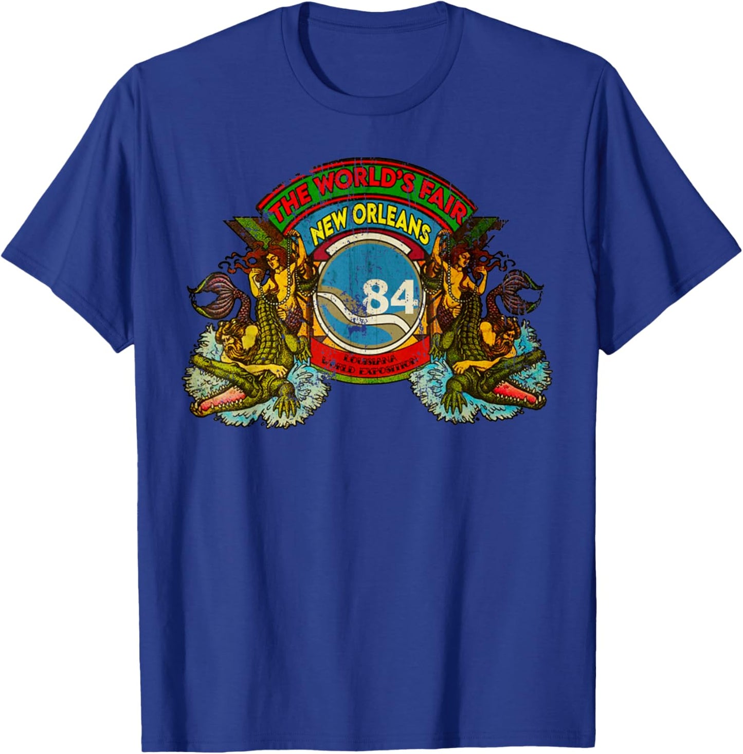 Retro Cool 1984 Vintage World Fair Louisiana T-Shirt - T-Shirt | Royal
