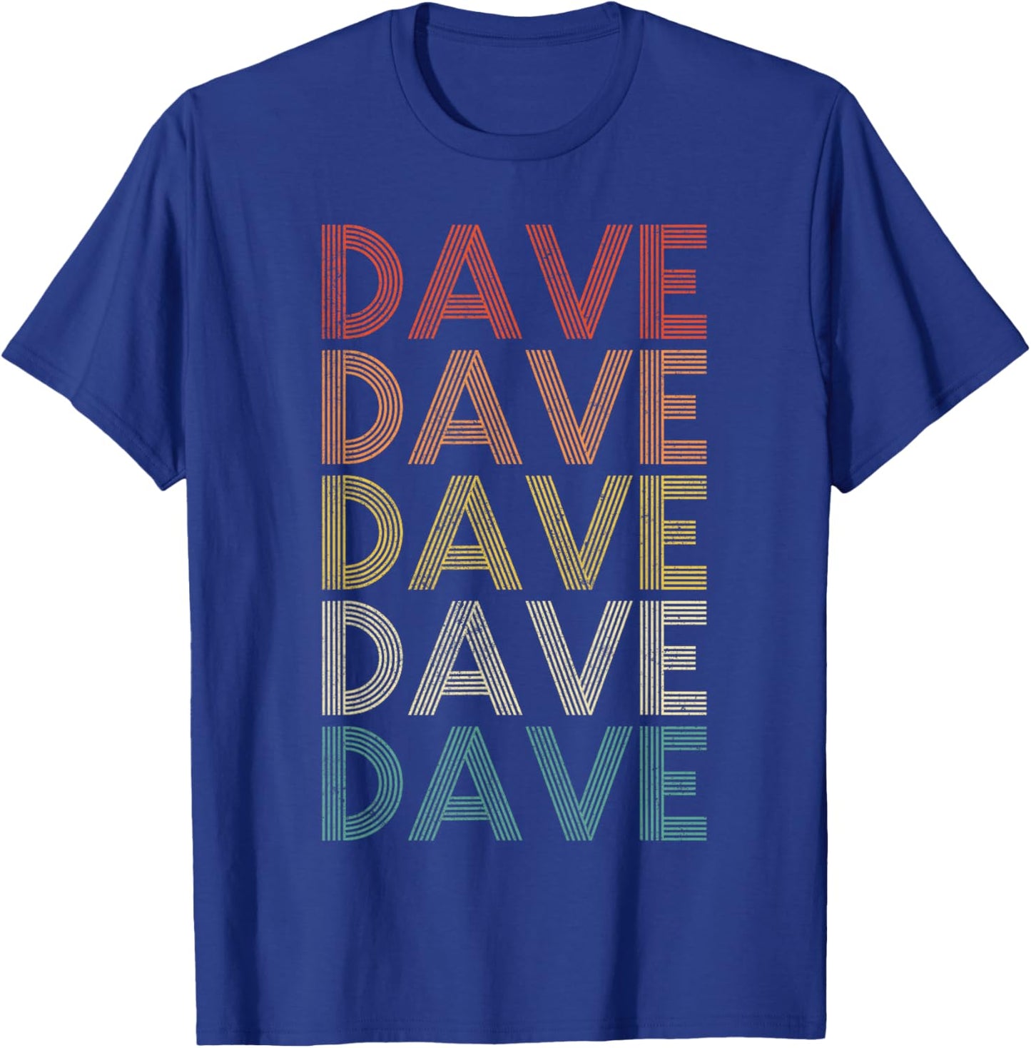 Dave Gifts Vintage Retro , Men's -Adults, Short Sleeve, Black, Small, , Retro, Classic Fit, Polyester 100% T-Shirt - T-Shirt | Royal