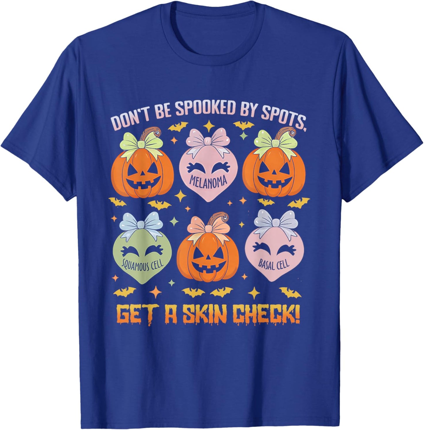 Dermatology Nurse Halloween Get A Skin Check Dermatologist T-Shirt - T-Shirt | Royal