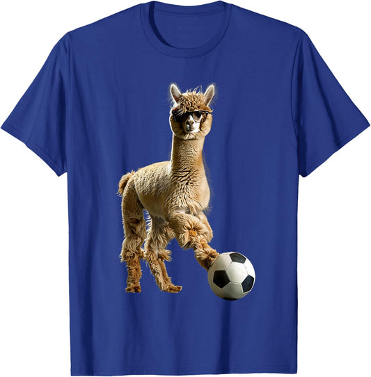 Alpaca Soccer T-Shirt - T-Shirt | Royal