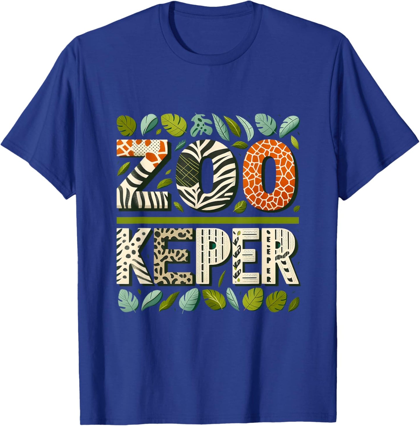 Zoo Keeper Costume Adult Halloween Party Safari Zookeeper T-Shirt - T-Shirt | Royal
