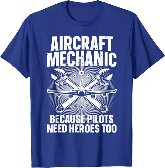 Cool Aircraft Mechanic Art Women Aviation Mechanic T-Shirt - T-Shirt | Royal
