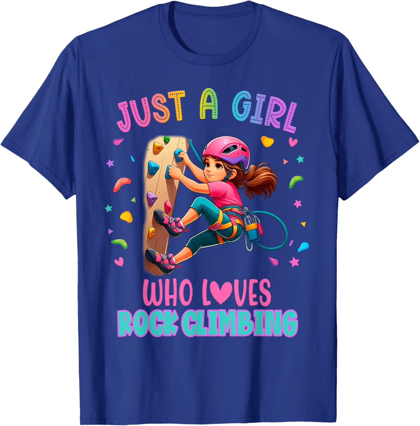 Rock Climbing Birthday Girl Bouldering T-Shirt - T-Shirt | Royal