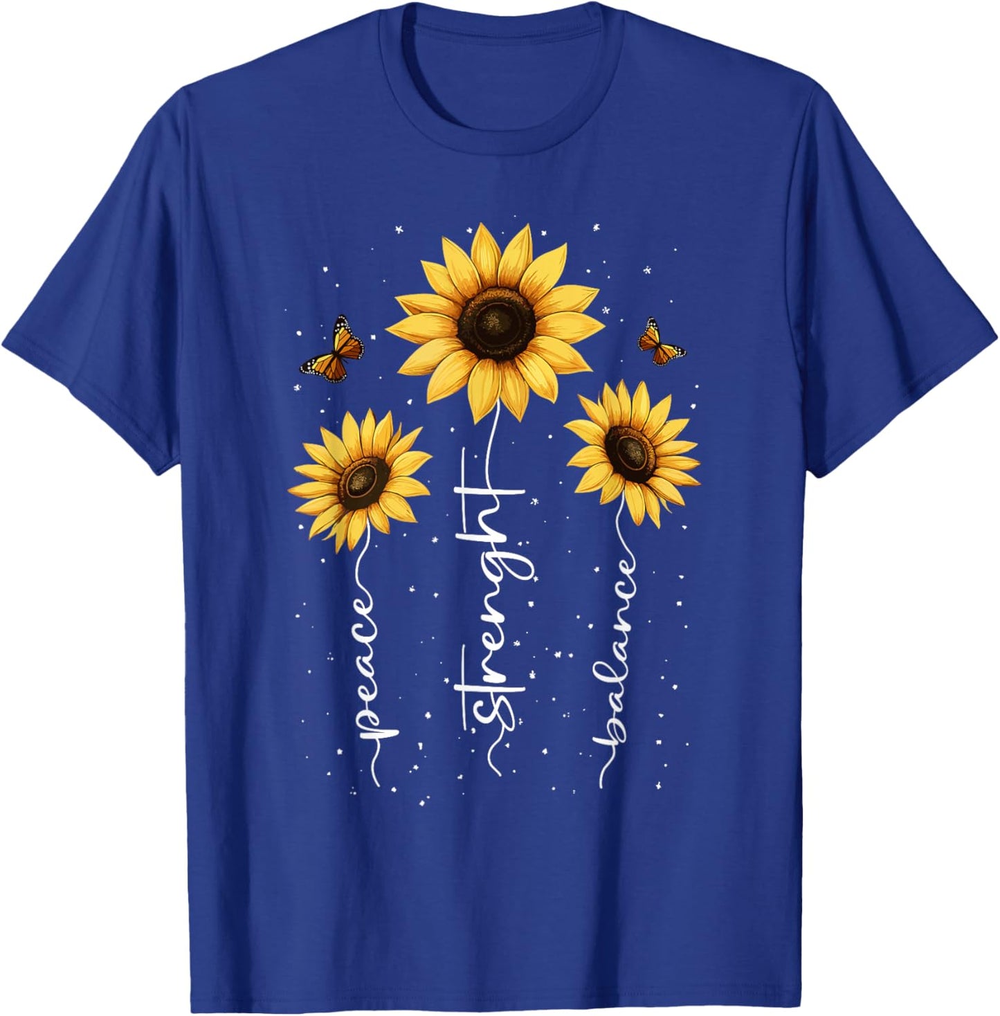 Sunflowers Floral with Motivation Saying Cute Wildflowers T-Shirt - T-Shirt | Royal