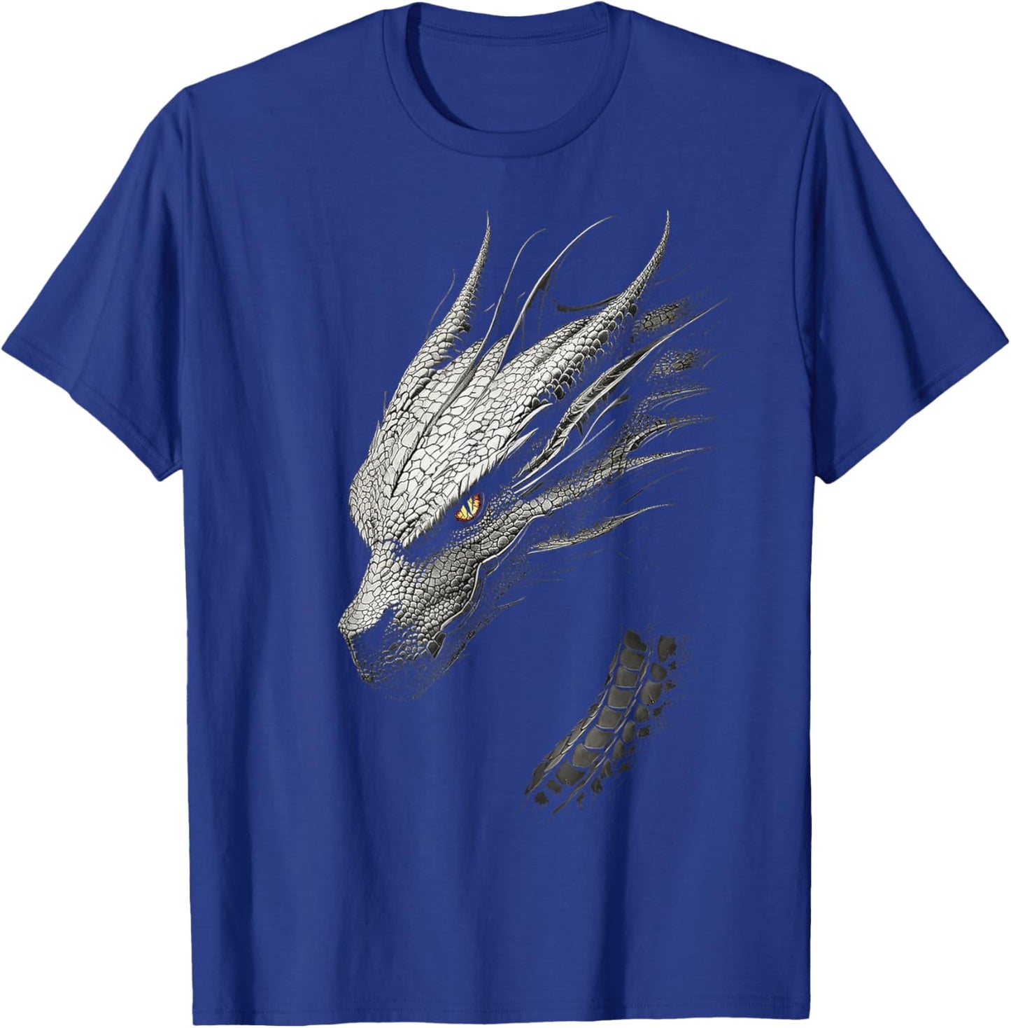 Silver Dragon Graphic Mythical Artwork Silver Dragon T-Shirt - T-Shirt | Royal