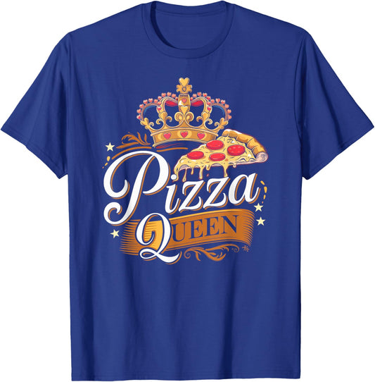 Pizza Queen Girl Loves Pizza Funny Pizza Lover T-Shirt - T-Shirt | Royal