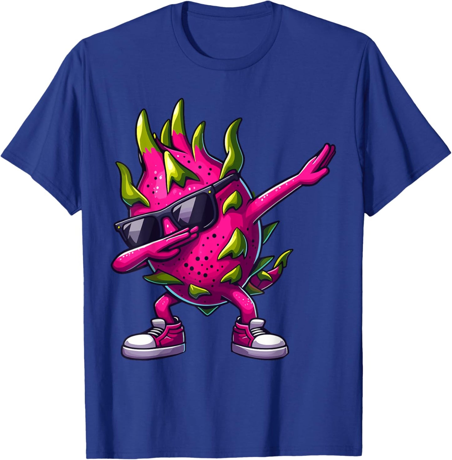 Dragon fruit Dabbing Dance Sunglasses Fruit Lovers T-Shirt - T-Shirt | Royal