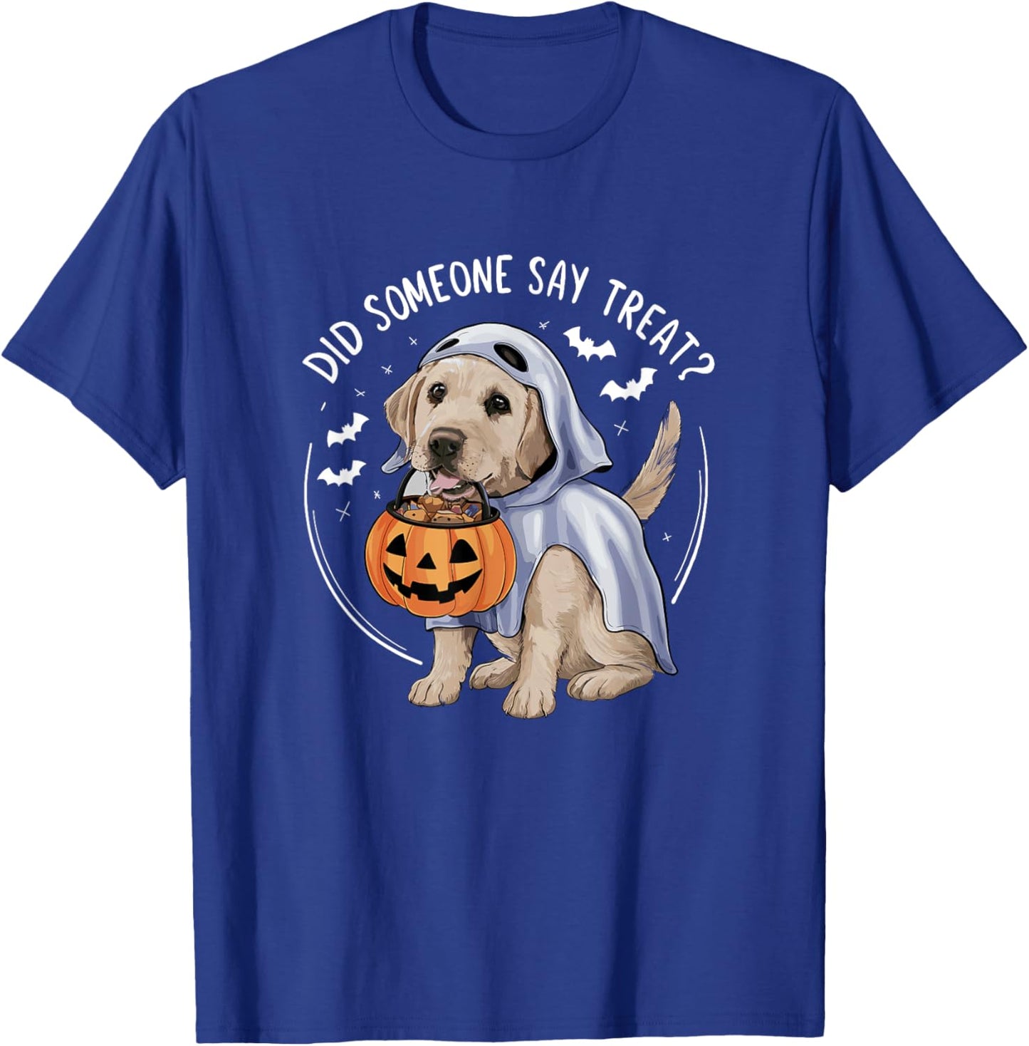 Ghost Labrador Puppy Treats Halloween Labrador Dog Lover Women Kids T-Shirt - T-Shirt | Royal