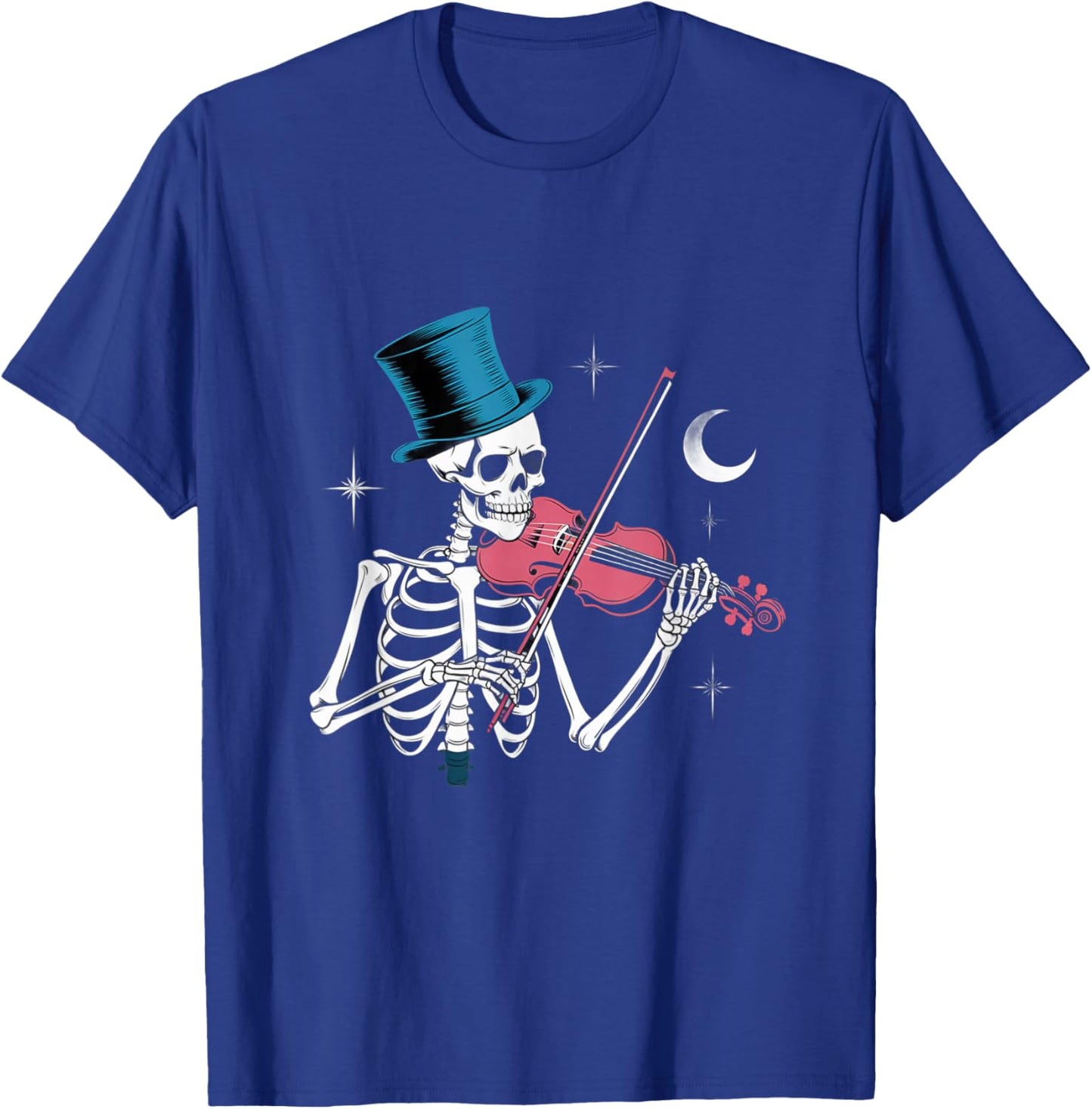 Funny Skeleton Playing Violin Cool Music Funny Skeleton Meme T-Shirt - T-Shirt | Royal