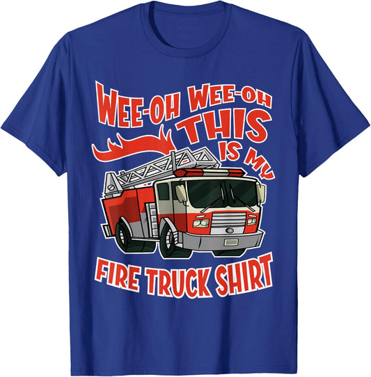 Firetruck Toddler | This Is My Fire Truck Firefighter Kids T-Shirt - T-Shirt | Royal