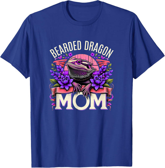 Bearded Dragon Mom Shirt Pogona Reptile Bearded Dragons T-Shirt - T-Shirt | Royal