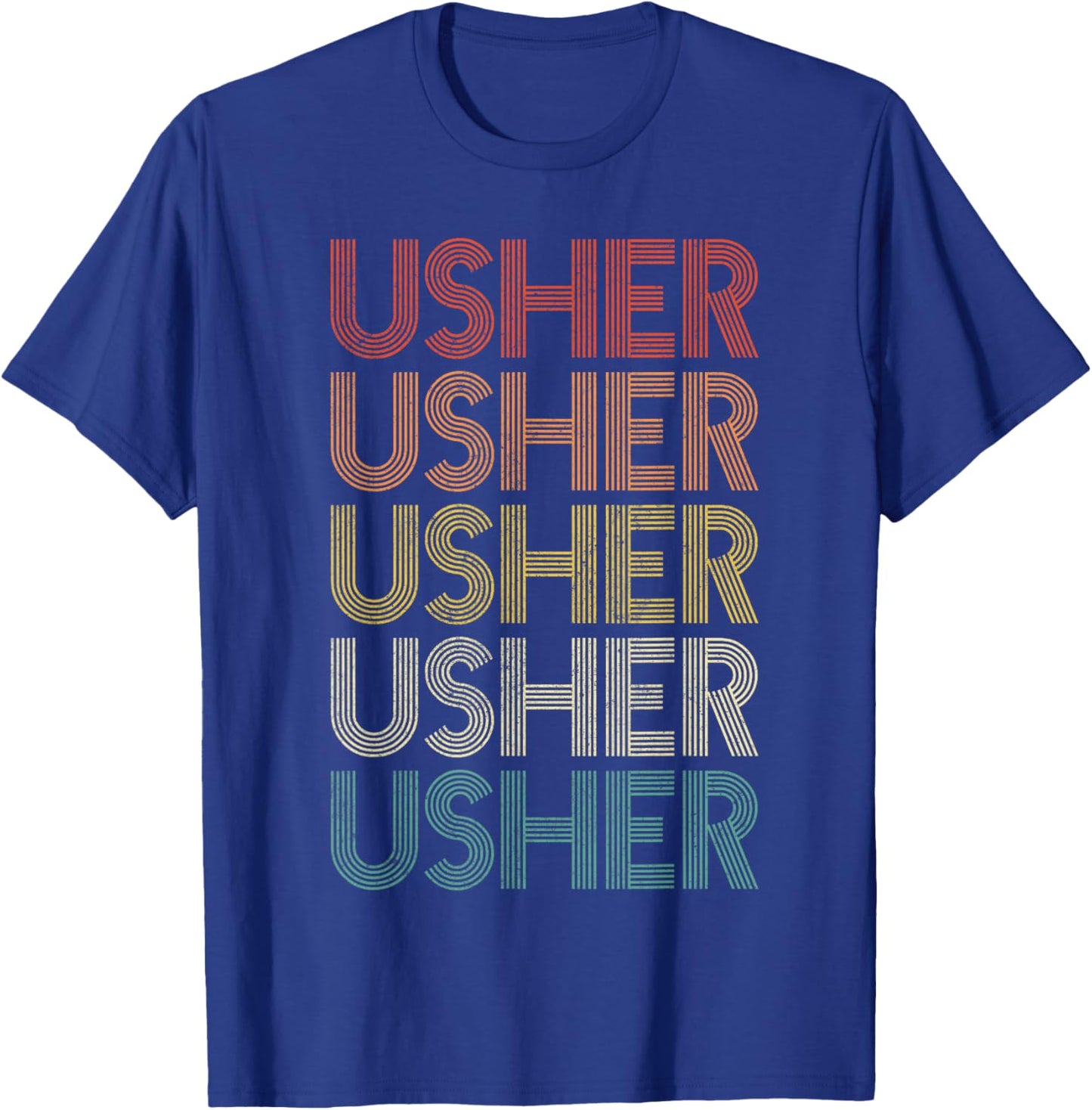 Usher Vintage Retro T-Shirt - T-Shirt | Royal