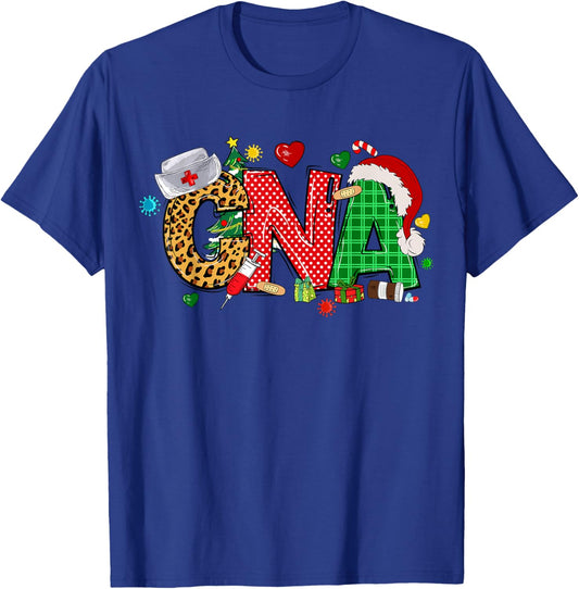 Barefoot Gang Nurse Life - Merry Christmas CNA Certified Nursing Assistant -Adults , Black, Small, Short Sleeve T-Shirt - T-Shirt | Royal