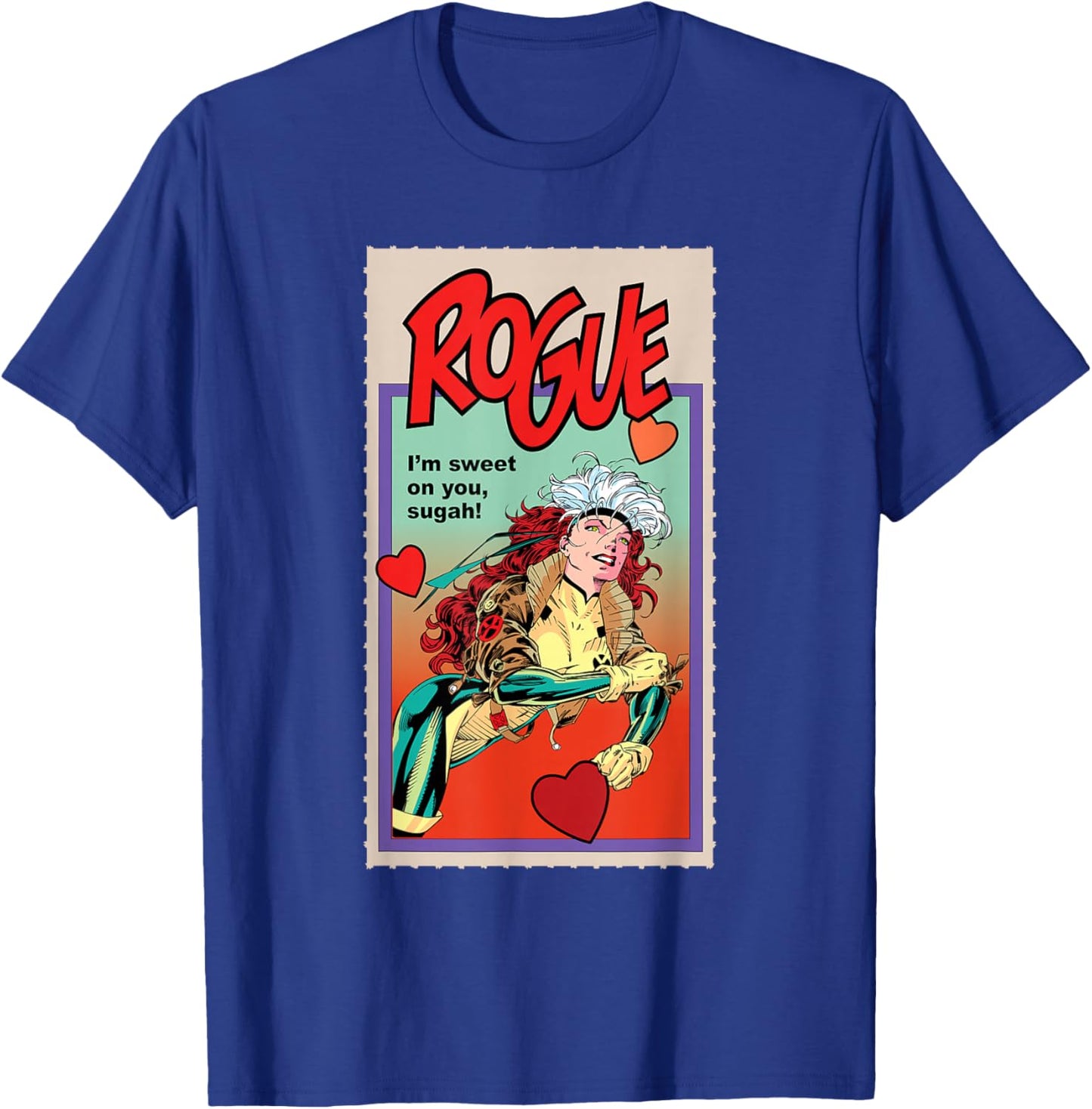 Marvel X-Men Retro ’90s Valentine’s Day Card Rogue T-Shirt - T-Shirt | Royal