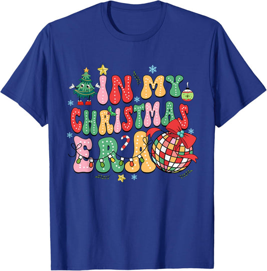 In My Christmas Era Xmas Lights Ornaments Pajamas T-Shirt - T-Shirt | Royal