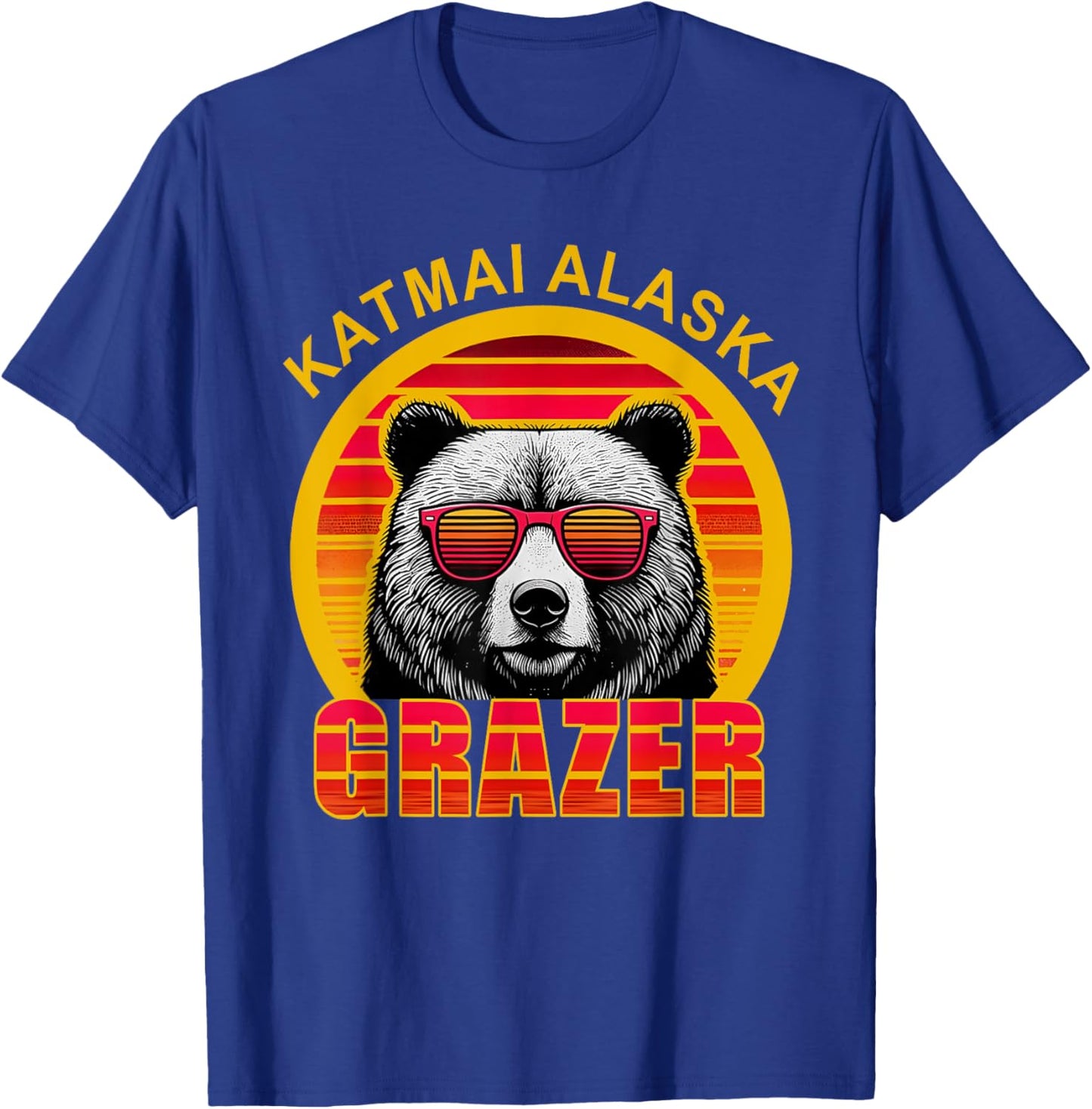 Katmai Alaska Grazer Vintage Fat Bear Week 2024 T-Shirt - T-Shirt | Royal