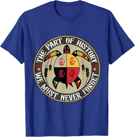 Medicine Wheel Turtle MMIW Native Americans T-Shirt - T-Shirt | Royal