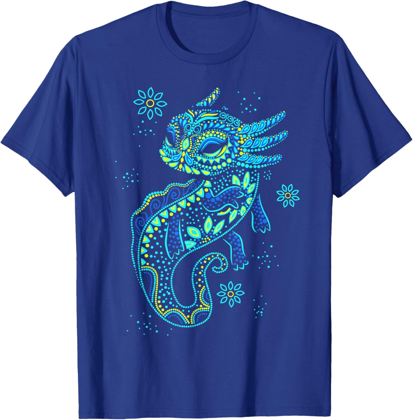 Axolotl Aztec Mexican Salamander Mexico T-Shirt - T-Shirt | Royal