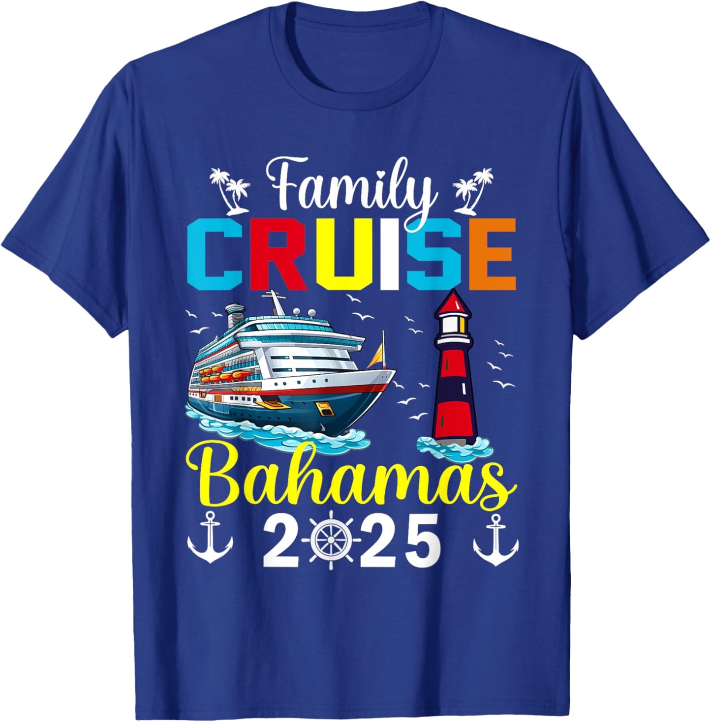 Bahamas Vacation Trip Matching Family Cruise Bahamas 2025 T-Shirt - T-Shirt | Royal
