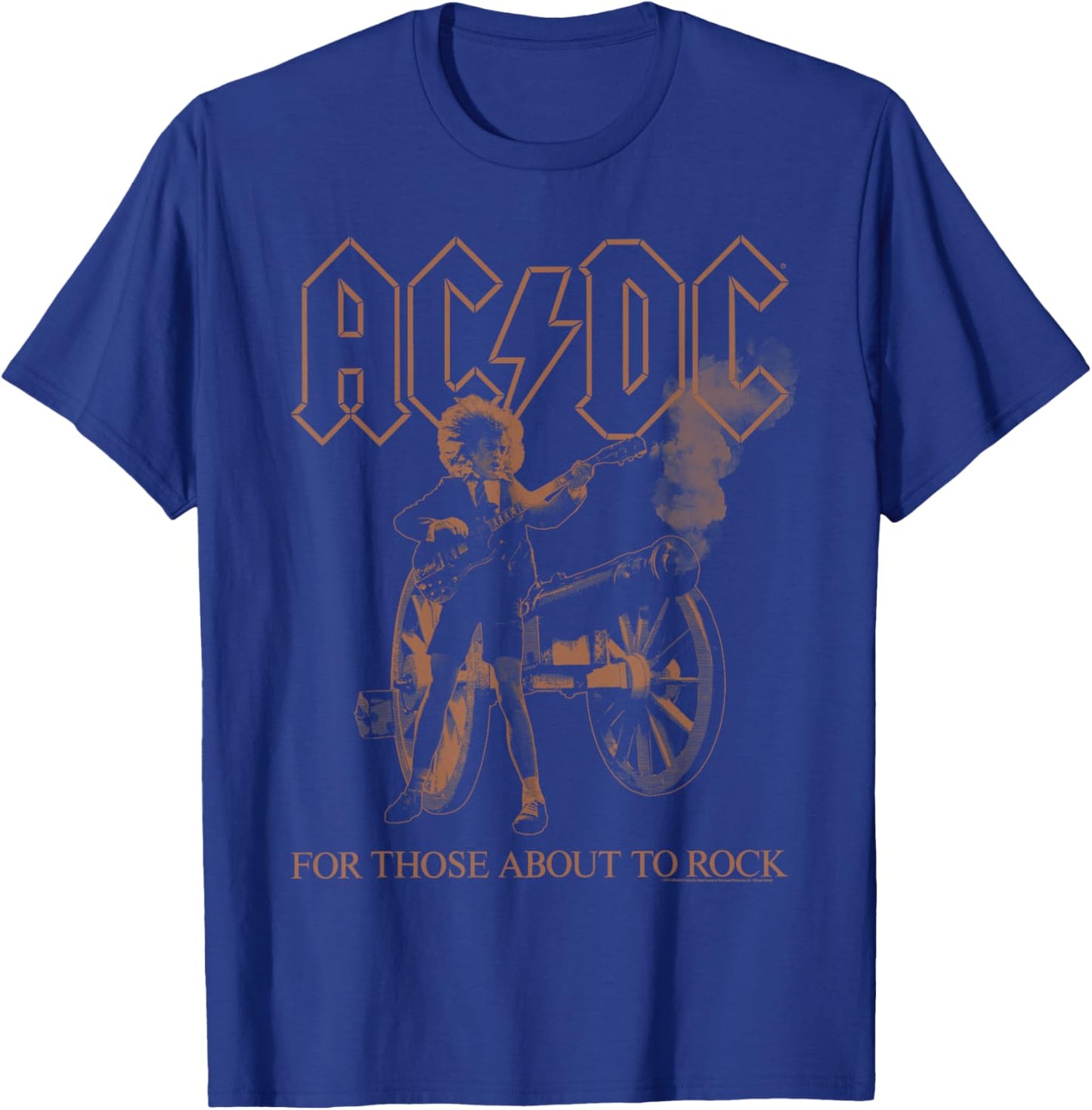 AC/DC For Those About To Rock Angus Photo by Michael Putland T-Shirt - T-Shirt | Royal