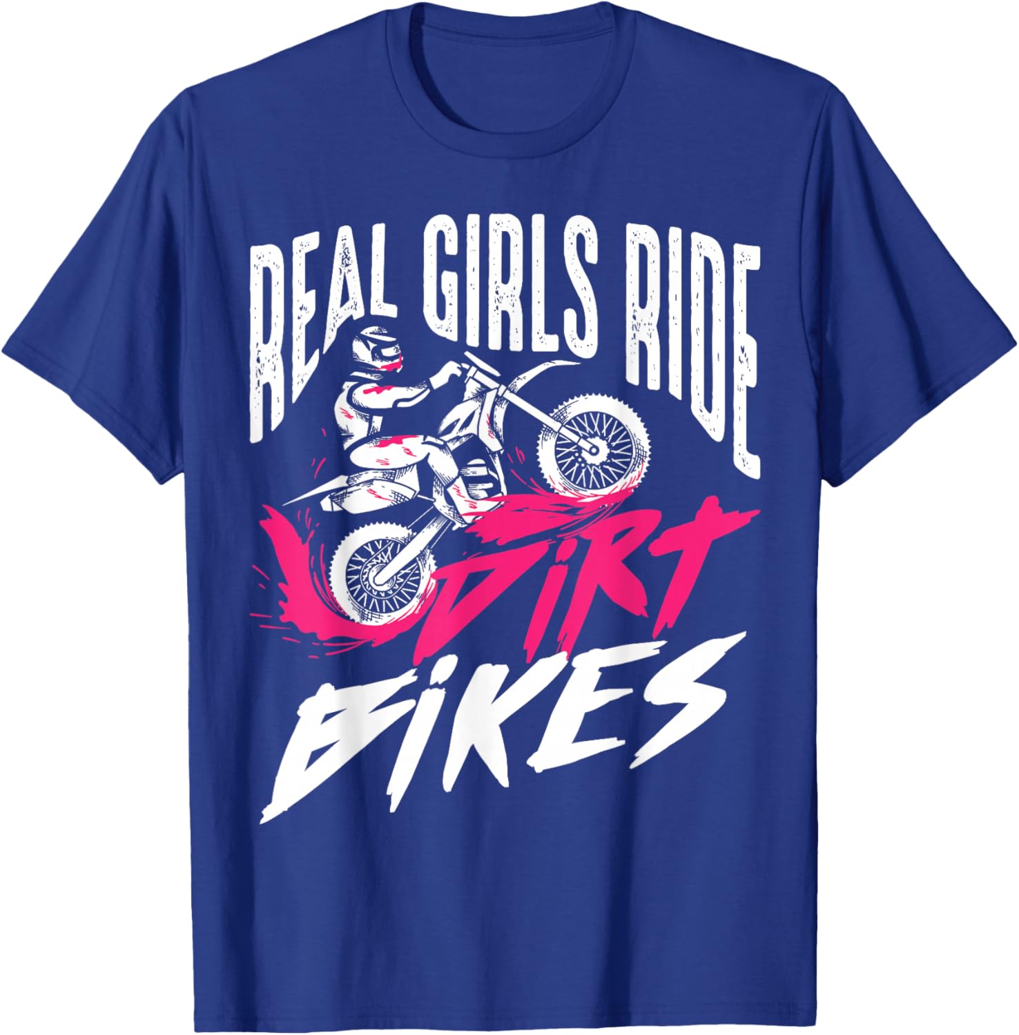Cool Dirt Bike Art Girls Motocross Racing Dirtbike T-Shirt - T-Shirt | Royal