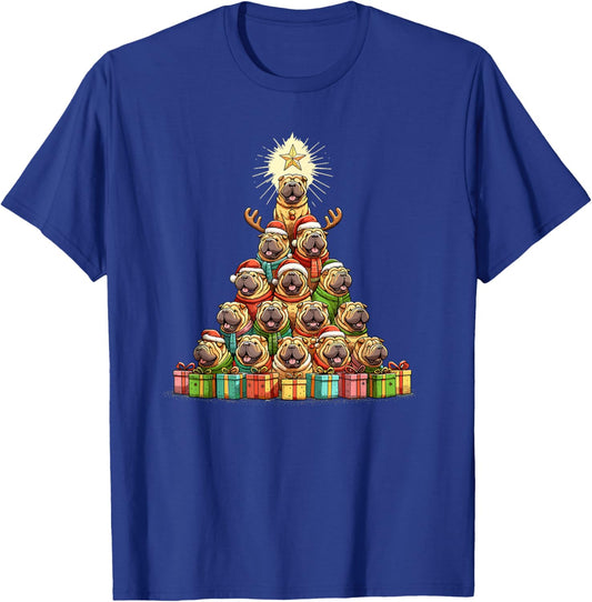 Christmas Tree Chinese Shar-Pei Shar Pei T-Shirt - T-Shirt | Royal