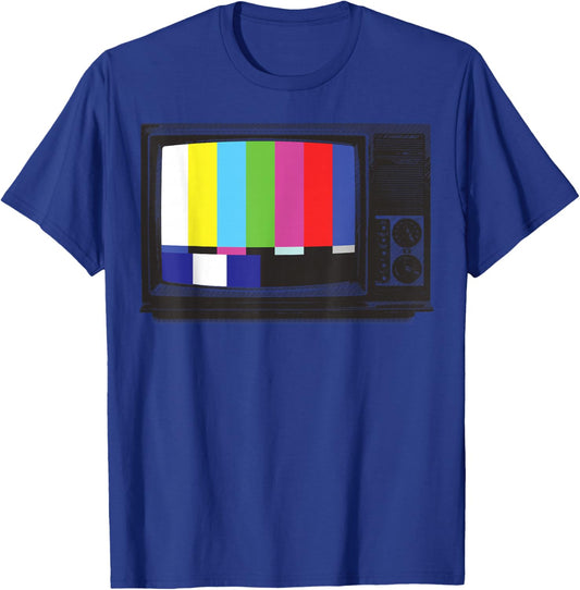 No Signal 70s 80s Television Screen Retro Vintage Funny TV T-Shirt - T-Shirt | Royal