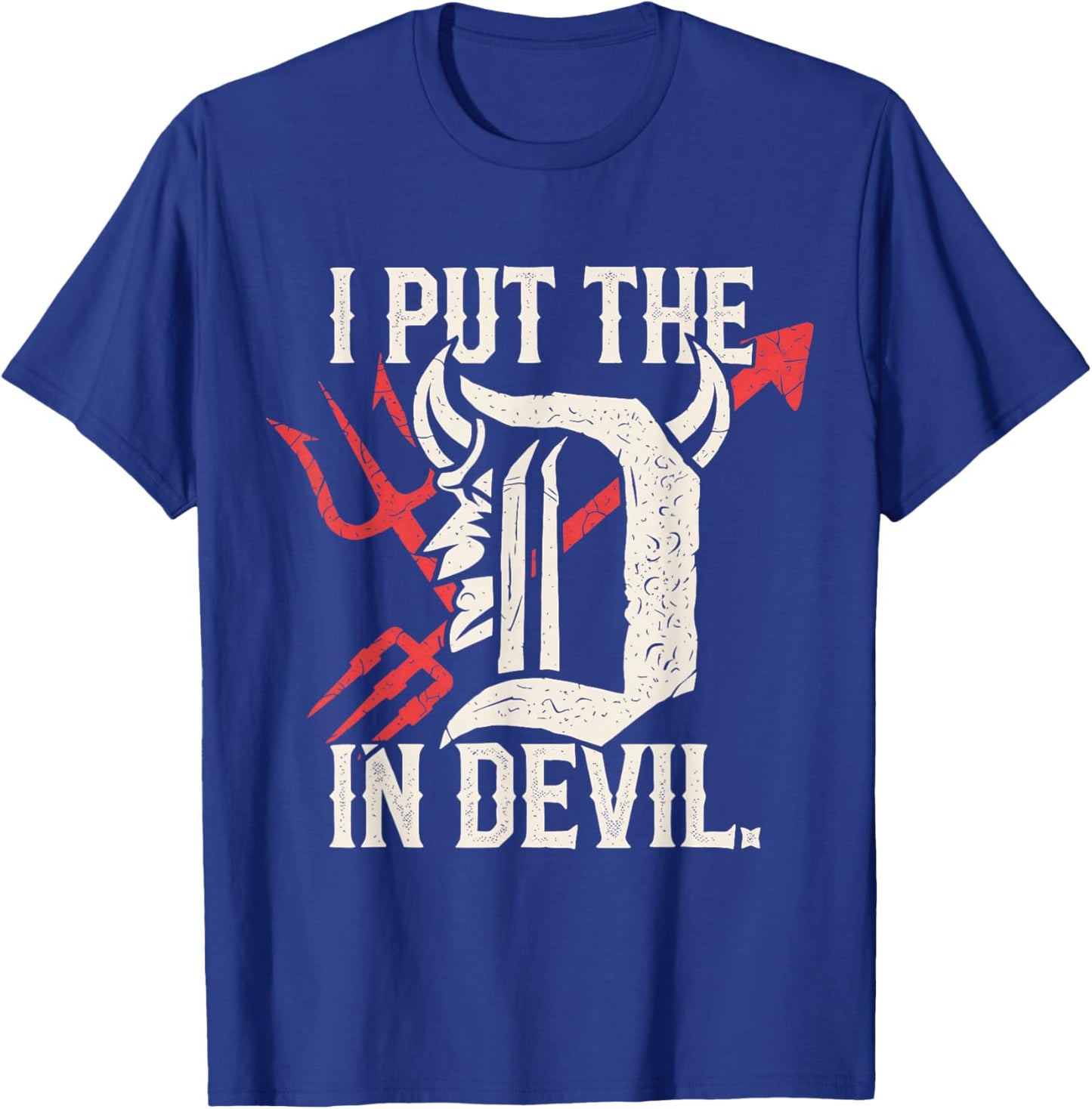 I Put The D in Devil Matching Couple Funny Halloween T-Shirt - T-Shirt | Royal